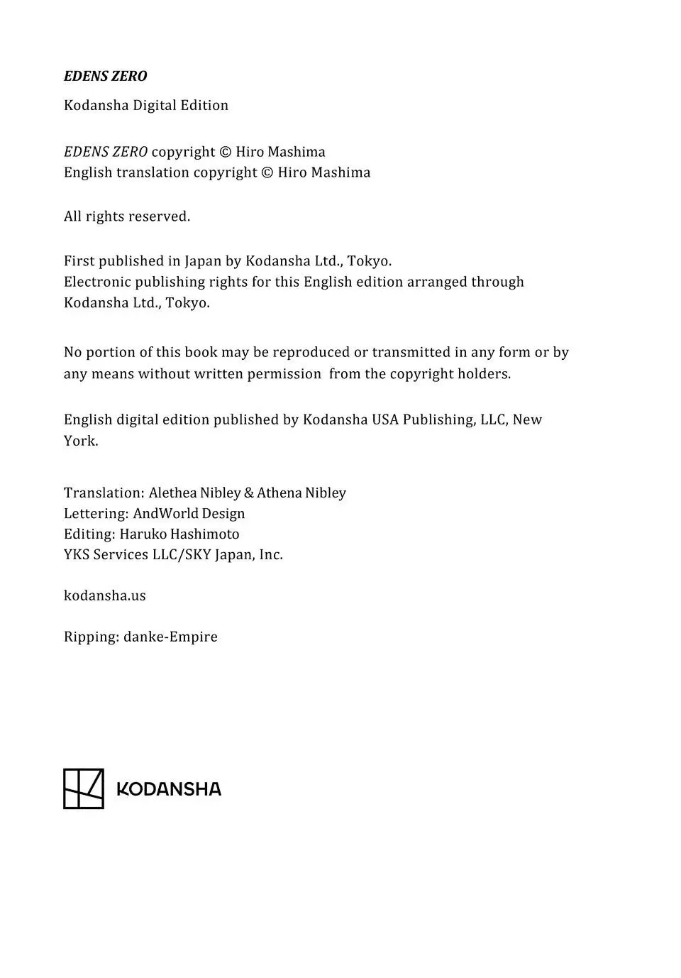 Read Eden's Zero Manga Online